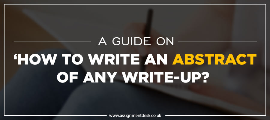 How to Write Different Kinds of Abstract?