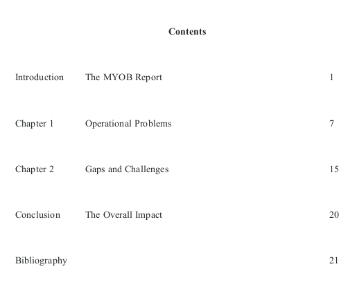 MYOB assignment chicago-style formatting-Contents